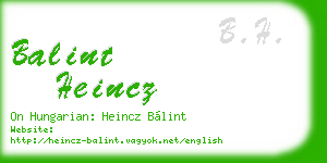 balint heincz business card